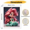Disney Ariel Mermaid Oil Paint by Numbers Painting Kit Handmade Diy Home Decor Gifts for Artsy Bedroom Aesthetic Wall Art Set 130