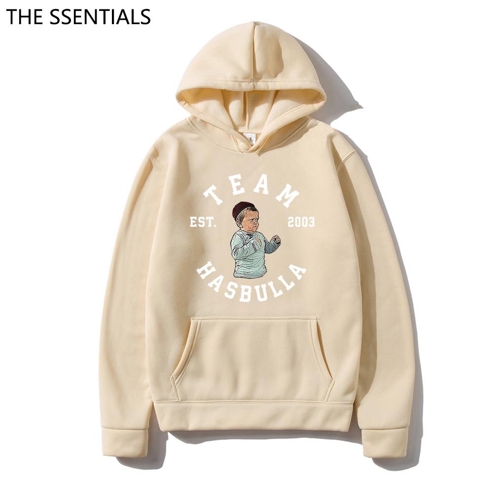 Felpa con cappuccio Team Hasbulla Classica Meme di combattimento Regalo per fan Mini Khabib Blogger Felpe con cappuccio Unisex Kawaii Pullover Felpe con cappuccio grafiche