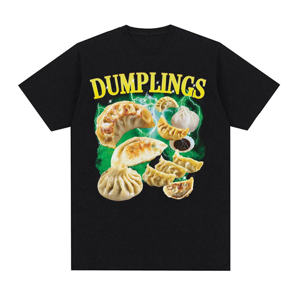 Funny Food Dumpling Crab Rangoon Meme T Shirt Men Women Fashion 90s Vintage Homage T-shirts Casual Crewneck Short Sleeve T-shirt