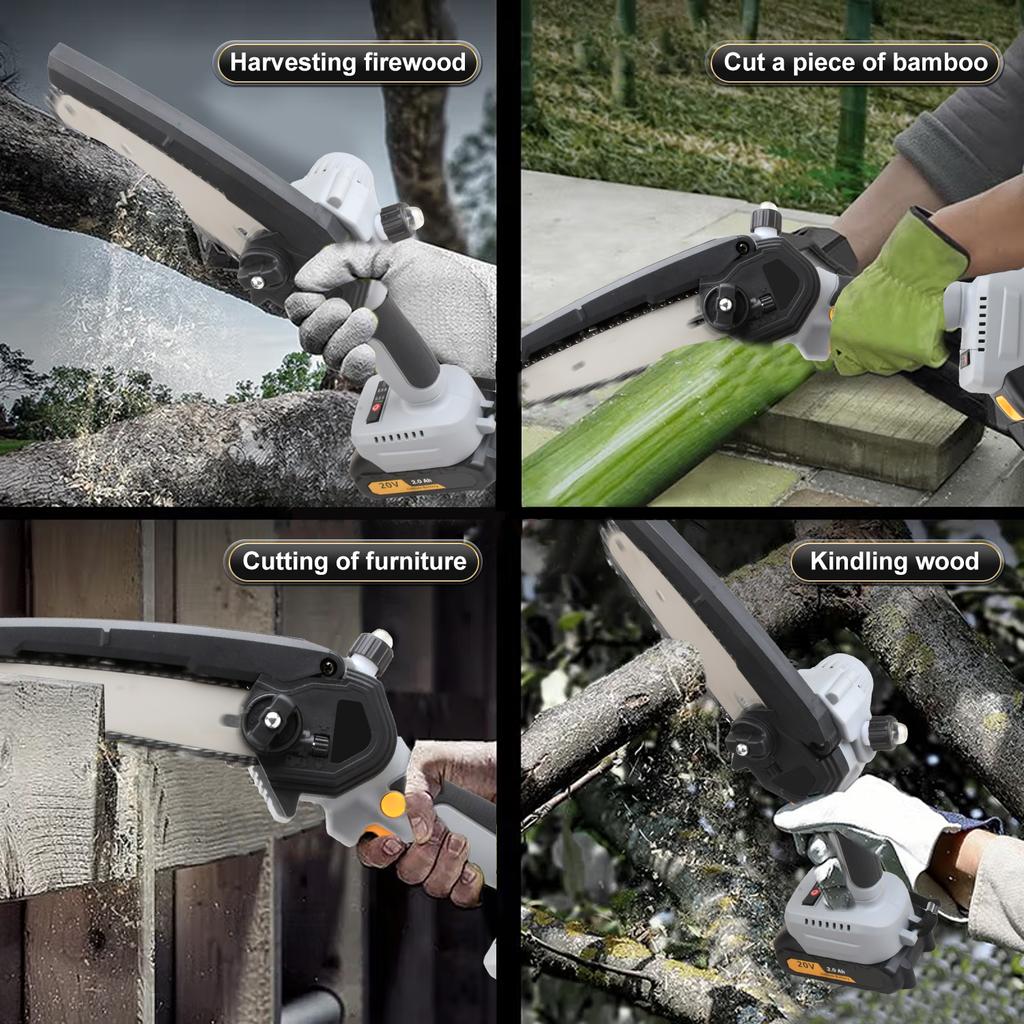 20V Cordless Mini Chain Saw Electric Brushless DIY Chainsaw with Lithium Battery Local EU Warehouse