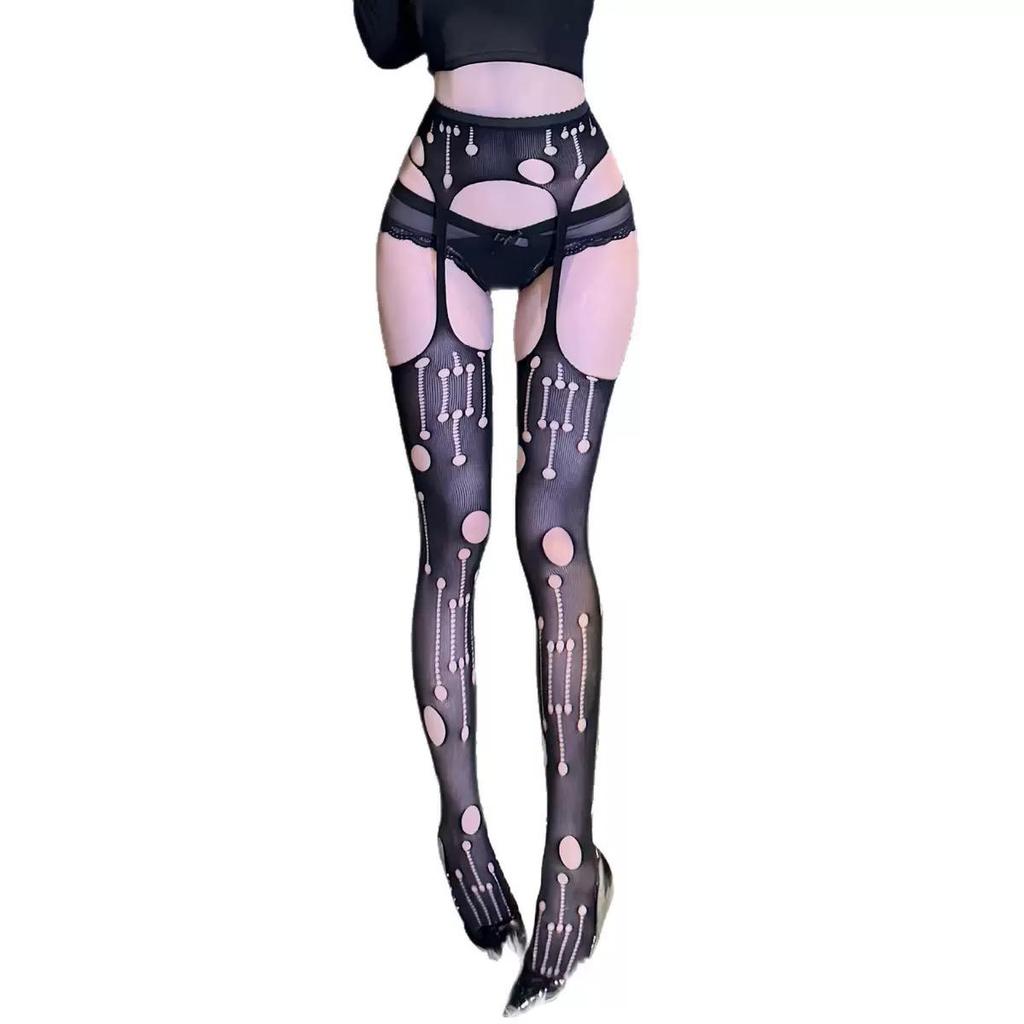 Women Fashion Hollow Out Sexy Pantyhose Black Tights Fishnet Stockings Club Party Hosiery Female Lingerie Girls Thigh Mesh Socks