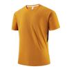 Men's Ice Silk Short-sleeved T-shirt Pure Cotton Round Neck Body Shirt Breathable Quick-drying Elastic Top