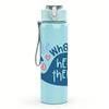 1PC Blue Whale Hello There Text 750ml Color Plastic Sports Water Bottle Leakproof Flip Straw Lid Suitable for Sports Office Home Use