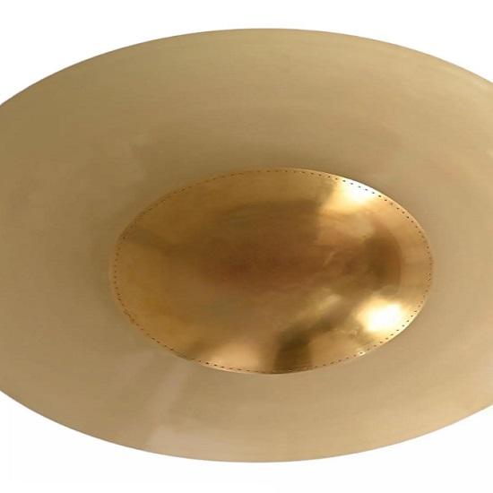 Mid Century 6 Light Sputnik Chandelier | Raw Brass Ceiling Flushmount Pendant Light Fixture
