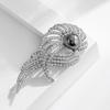 Winged Couple Pearl Brooch Japanese and Korean Style Alloy Diamond-encrusted Wing Brooch