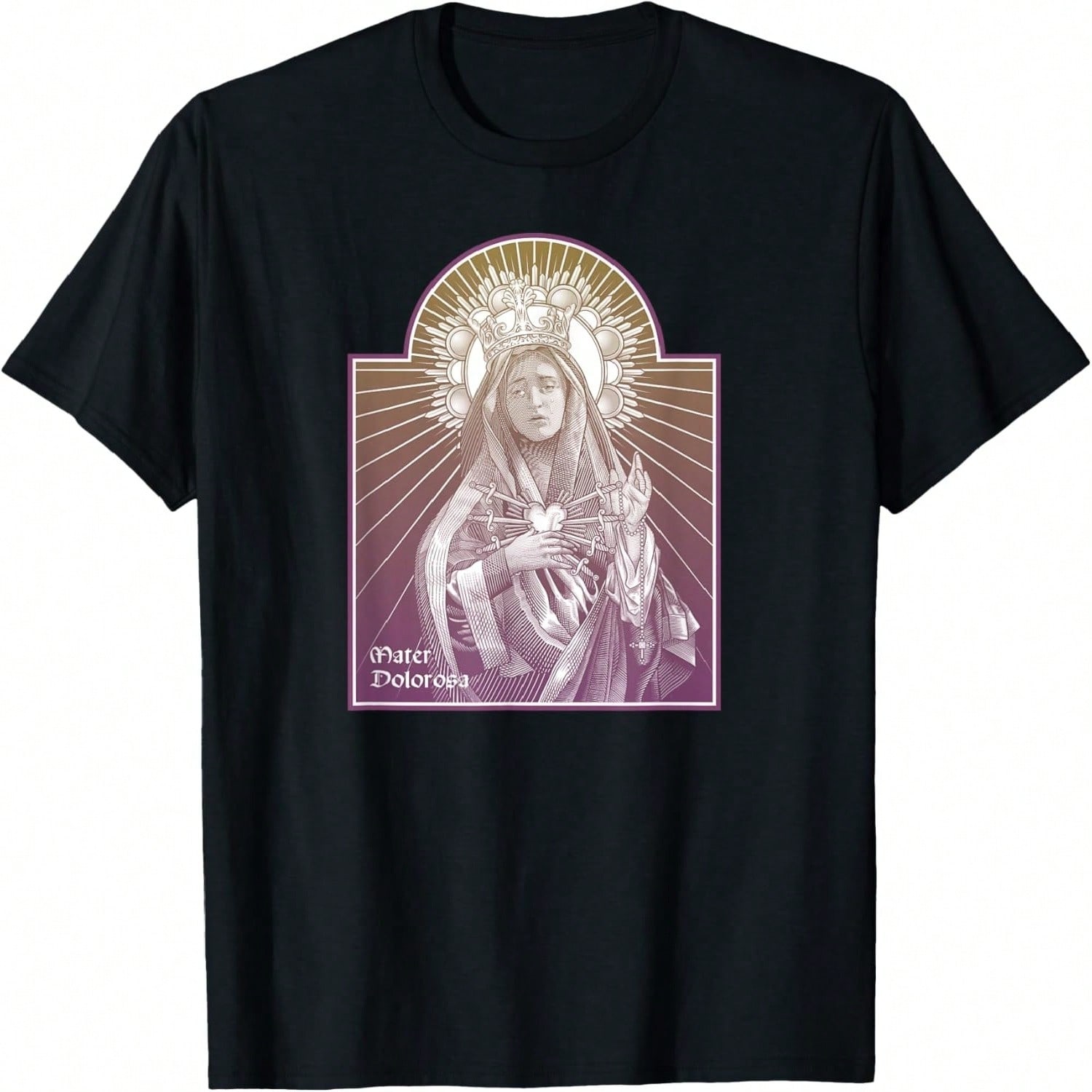 Mater Dolorosa Our Lady Of Sorrows Virgin Mary T-Shirt S разноцветный