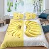 Yellow Banana Bedding Set Sweet Tropical Fruit Duvet Cover King/Queen Size For Kid Adult Vegetarian 2/3pcs Polyester Quilt Cover