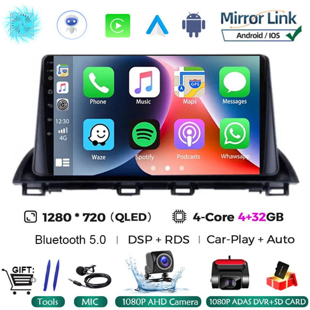 For Mazda 3 Axela 2014 - 2019 Android 14 Car Radio Multimedia Radio Player GPS Navigation Video Stereo Audio Head Unit 2DIN DVD