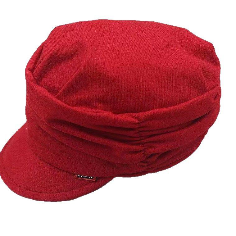 Korean Style Pullover Baseball Cap: Autumn/Winter Warm, Fashionable Pleated, Outdoor Flat Top Knitted Hat