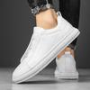 Zapatillas de deporte de cuero versátiles de moda Zapatos de negocios de moda Mocasines masculinos combinables de marca Zapatos planos sin cordones 2024 Zapatos casuales para hombre de color sólido