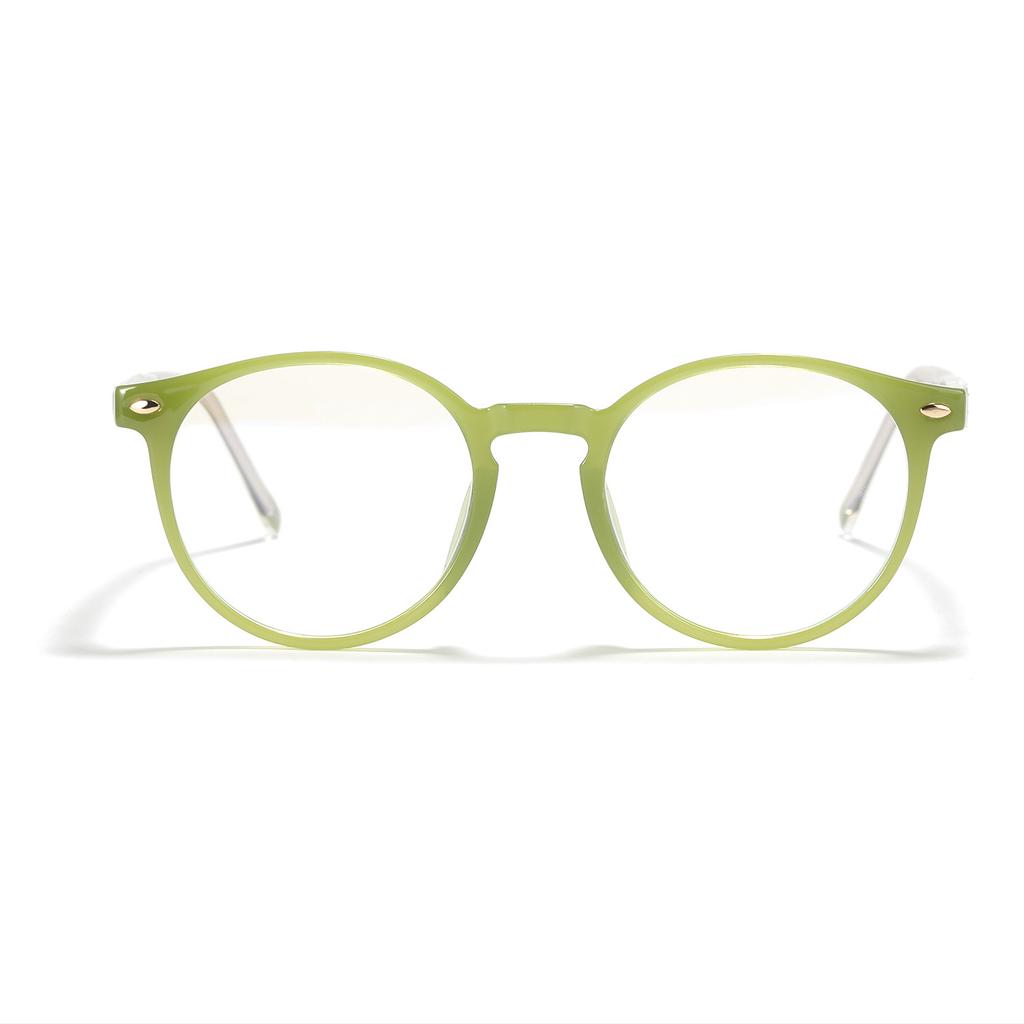 Round Glasses Men'S 8840 Candy-Colored Flat Glasses Women'S College Wind Sweet Plain Mirror