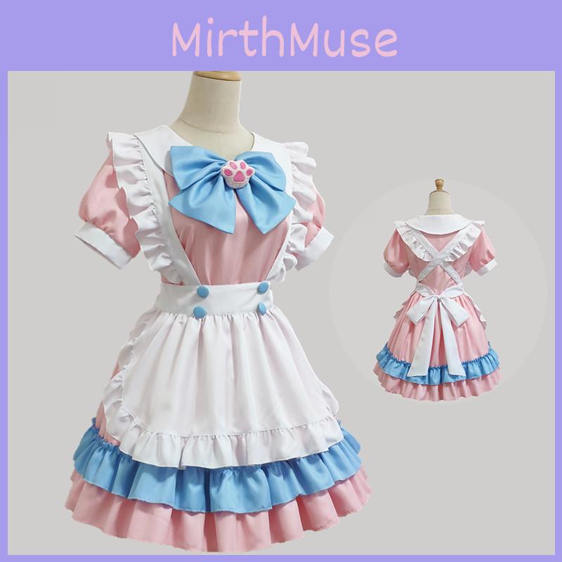 Gorgeous And Timeless Lolita Dress Maid Uniform Outfit With Optional Bustle And Stockings
