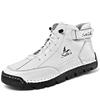2025 Handmade Leather Men's Boots Breathable Booties Casual Leather Shoes Man Outdoor Design Sneakers For Men Ankle Boots Boats