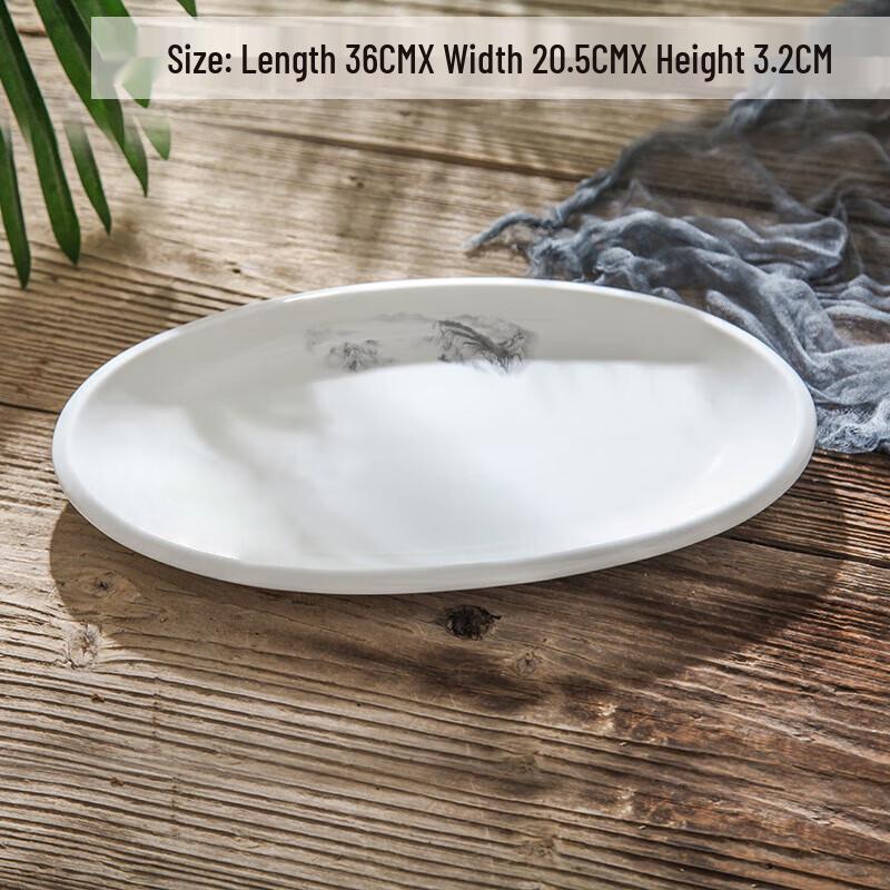 Creative Irregular White Ceramic Dinner Plate