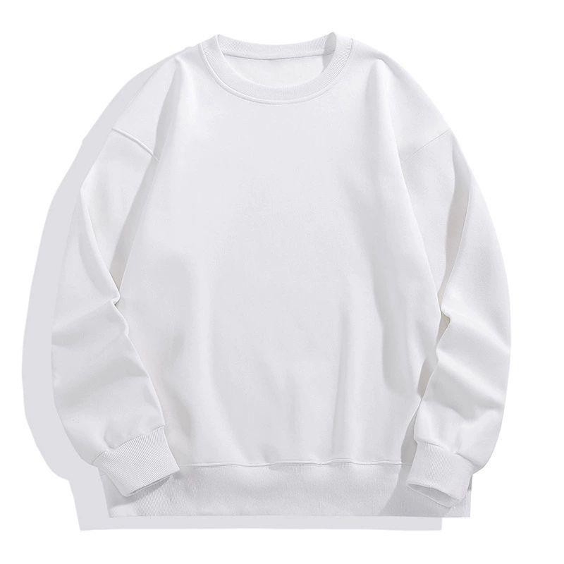 Unisex Silver Fox Fur Sweatshirt with Round Neck, Autumn, Plus Velvet, Thickened, Casual Oversized Fit.