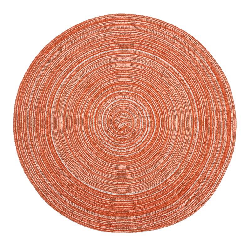 Runder Platzset aus nordischer Baumwolle - Hitzebeständig, Dekorative Ramie-Untersetzer, Verbrühschutzmatte