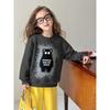 Children's Clothing 2026 Autumn and Winter Korean Style Children's Sports Sweatshirt with Fleece for Boys and Girls, Cartoon Top for Older Children
