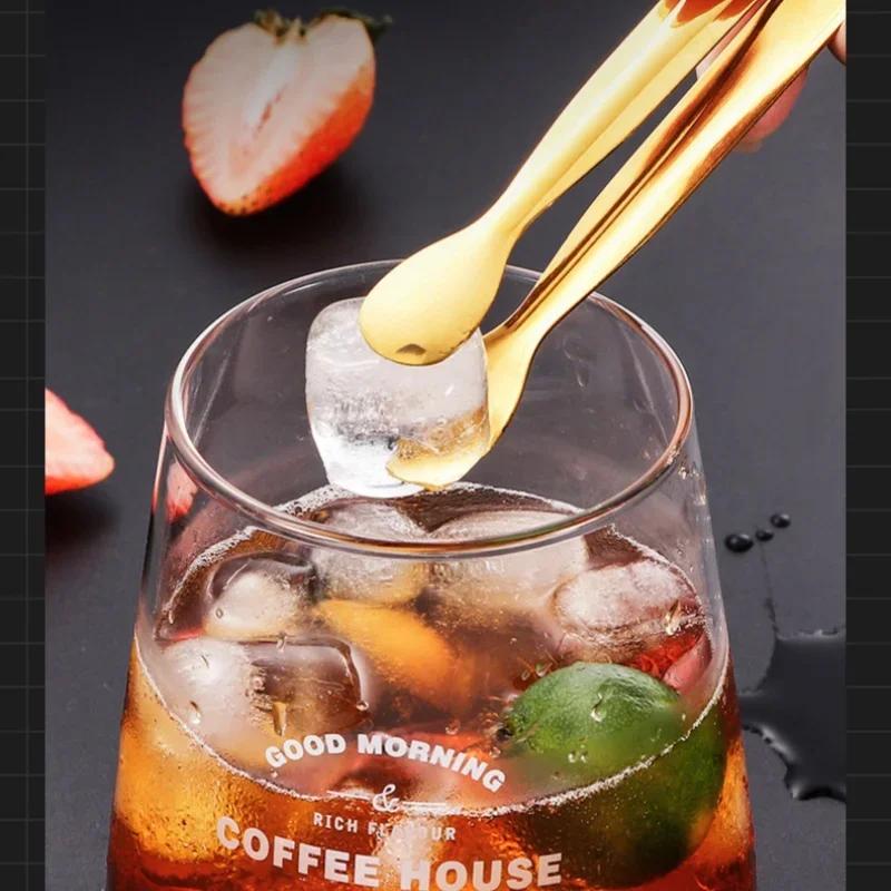 Isklämma Rostfritt Stål Multifunktionell Flerfärgad Bröd Grillklämma Kub Socker Is Tång Verktyg Bar Köksredskap