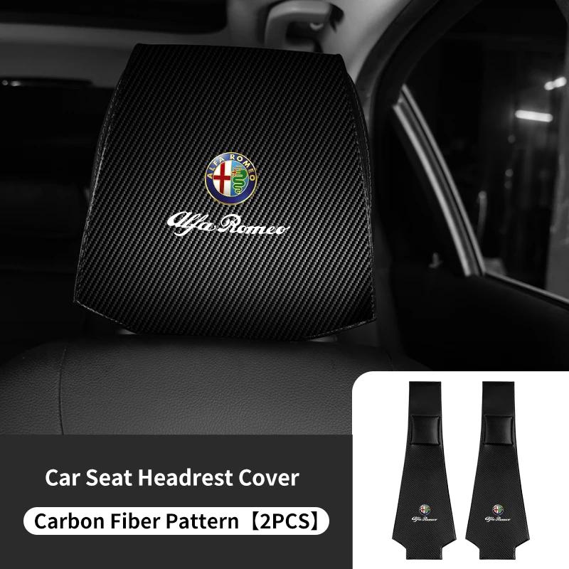 

Car Stickers For Alfa Romeo 2PCS Leather Car Seat Headrest Protective Cover Accessories For Alfa Romeo 159 Giulietta Giulia 147