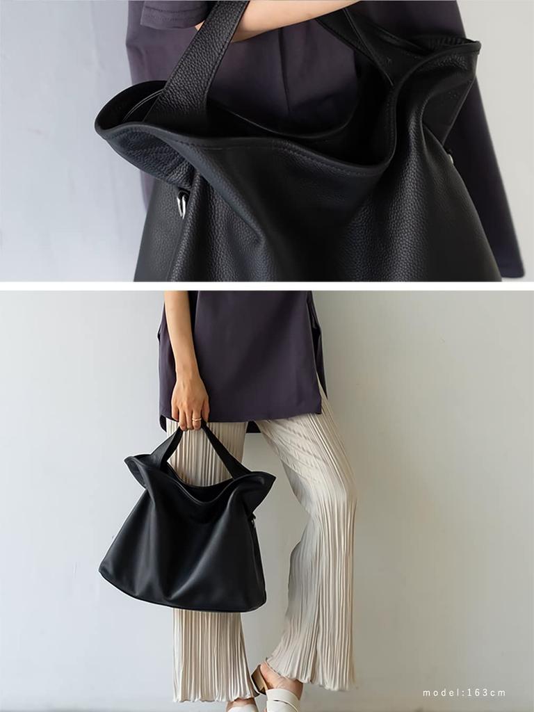 Vita Felice Echtleder 2way Square Tote Bag 9003 [VITAFELICE] Damen (bk)