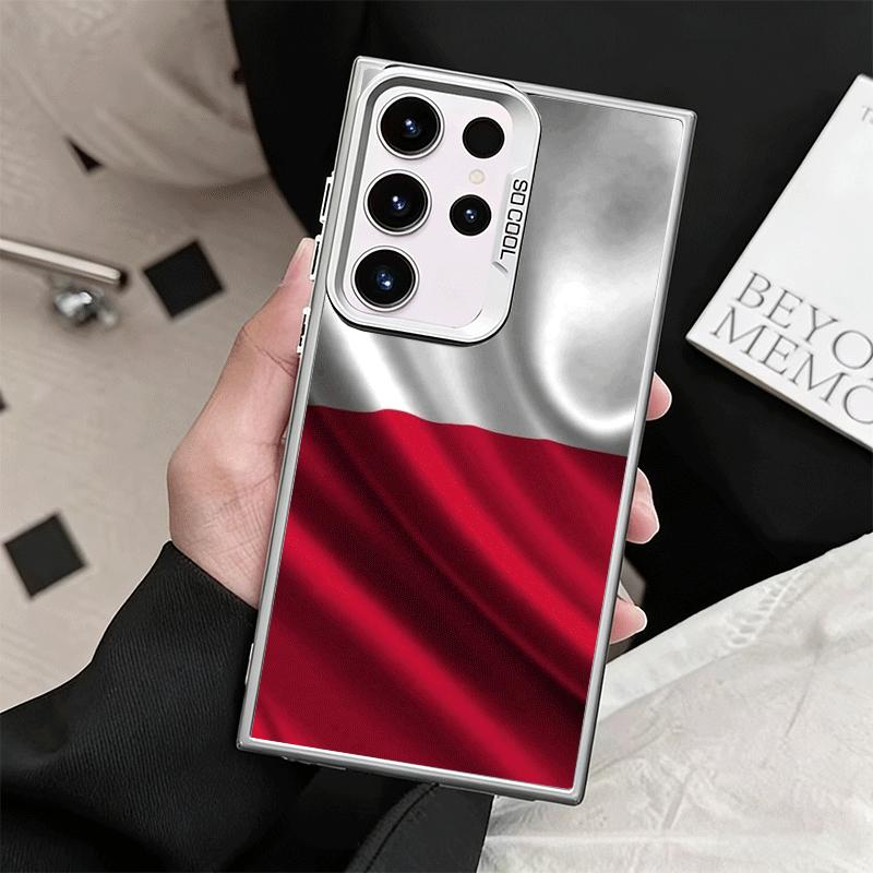 Poland Flag White Red Soft Phone Case for Samsung Galaxy S24 S25 FE S26 Edge S23 Ultra S22 Plus S21 + Shockproof Cover Back Shel