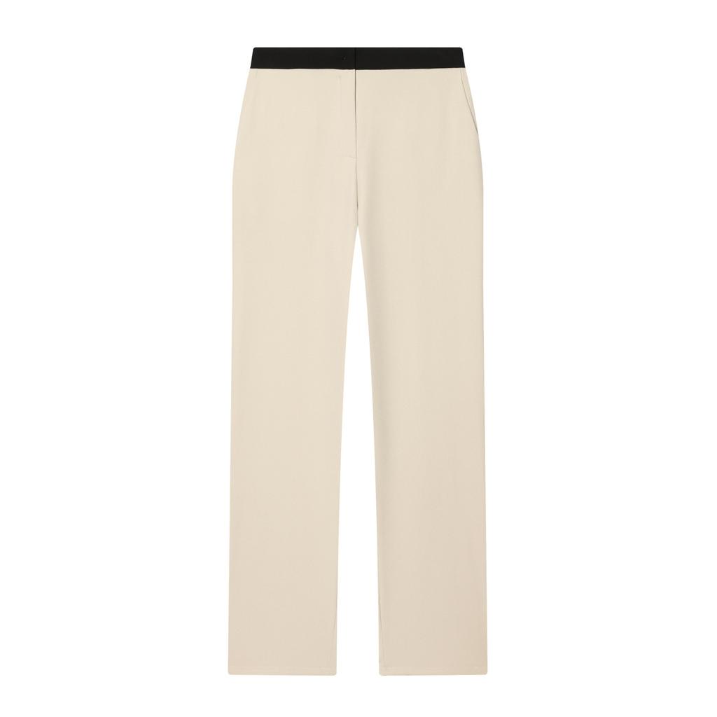 European and American Style, New Women's Clothing, Contrasting Color Short-sleeved Blazer, High-waisted Contrasting Color Casual Straight-leg Pants