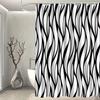 Zebra Print Shower Curtain Black White Animal Pattern Bathroom Decor Waterproof Curtains Modern Home Style