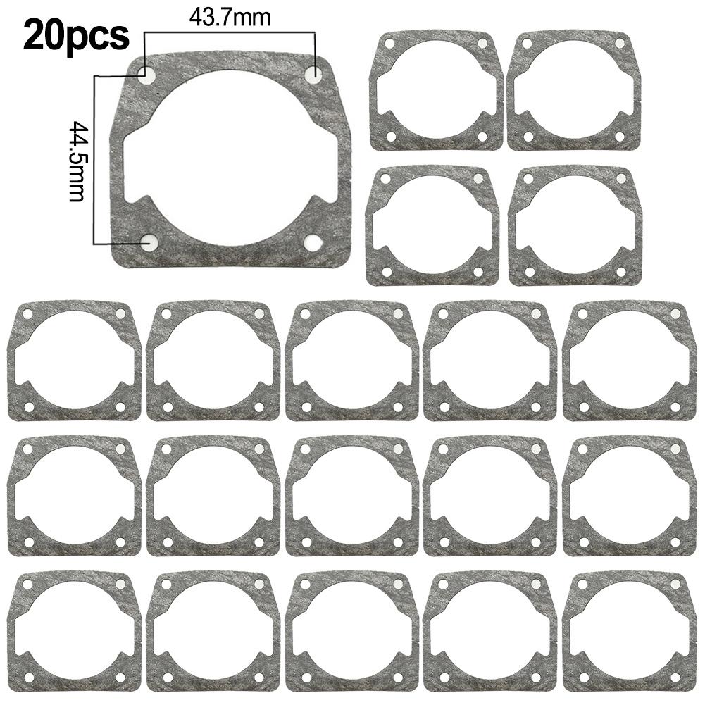 20pcs Cylinder Head Gasket Set For 52cc-62cc Brush Cutter Grass Trimmer Chainsaw Mower Tools Replacement Accessories