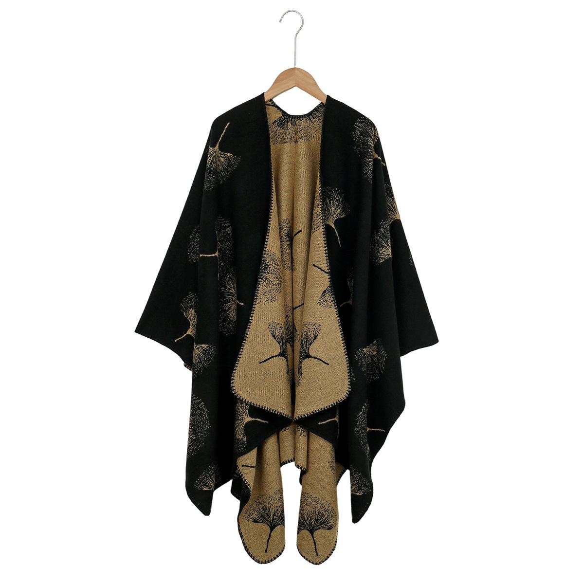 Новый Толстый Теплый Универсальный Женский Шарф-Платок Шаль Накидка с Принтом в Этническом Стиле Двусторонний Утолщенный Высококлассный 160X70CM