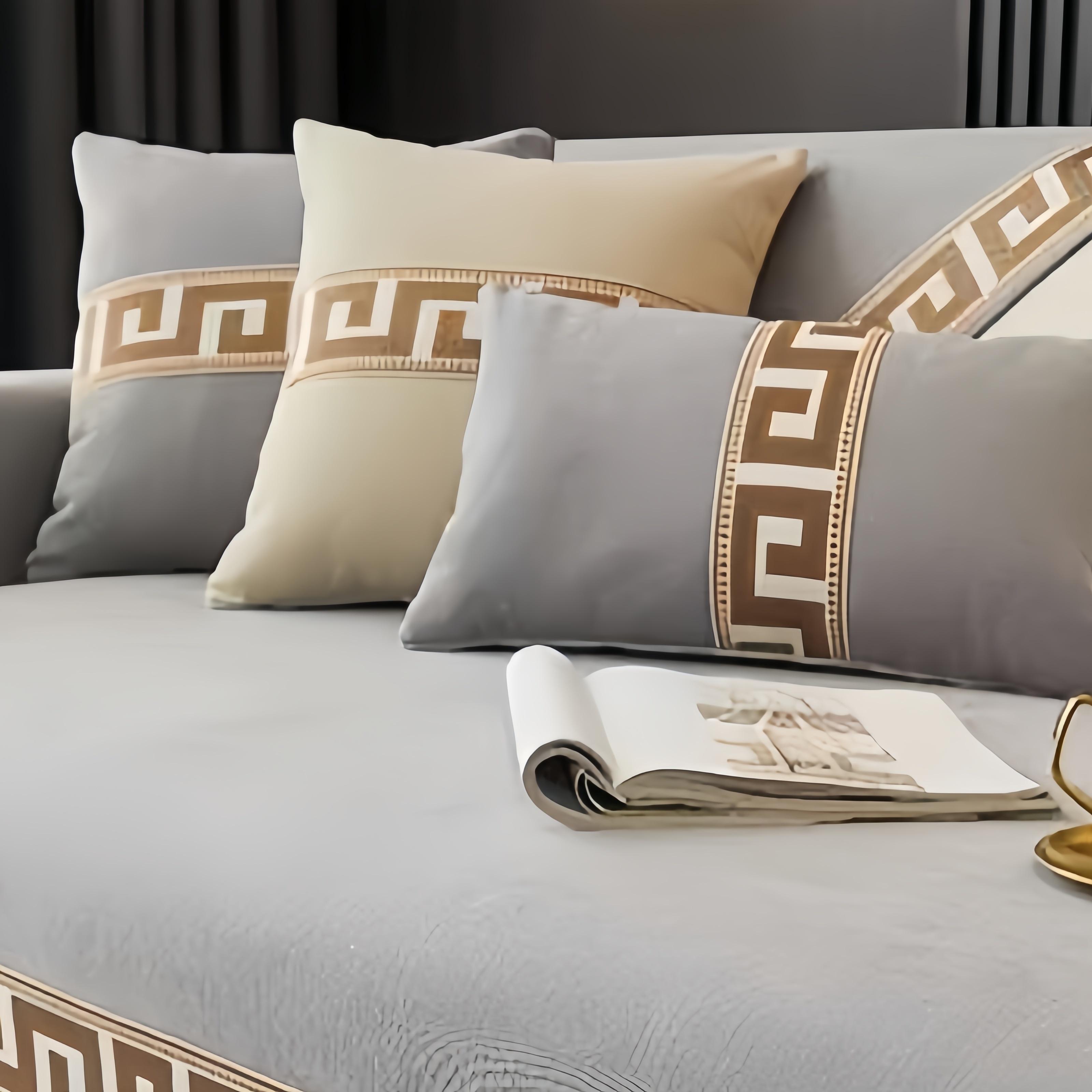 Чехол для дивана из роскошного шенилла в стиле бохо для всех сезонов противоскользящий подходит для домашних животных современный минималистский дизайн элегантный геометрический узор можно стирать в стиральной машине cushion - 45 45cm178 178 1725₽