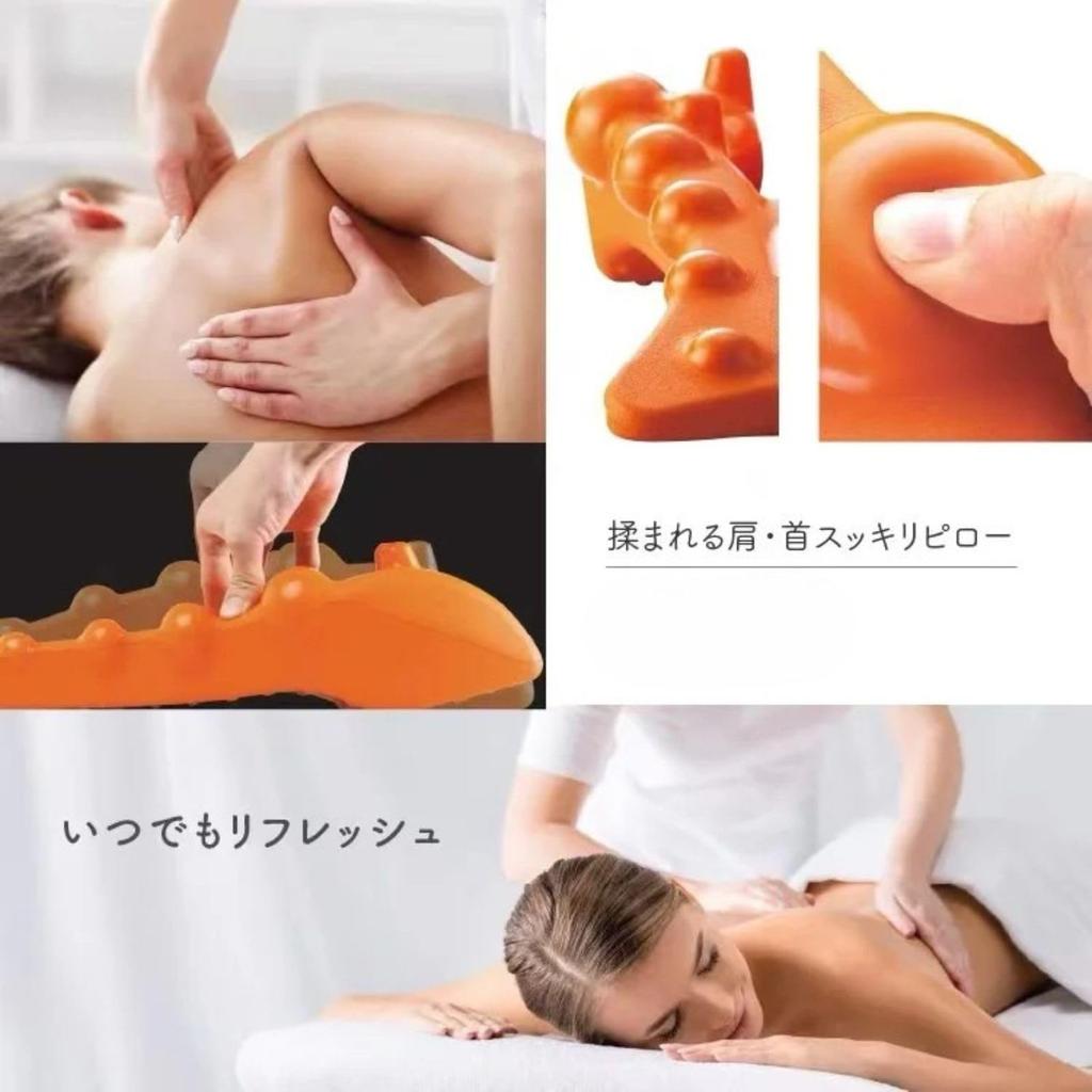 Neck Stretching Pillow for Neck and Shoulder Shiatsu Shoulder Blade Body Unisex Stretcher, Relief, Balls, Release, Support, Care, Massage, Stretching,