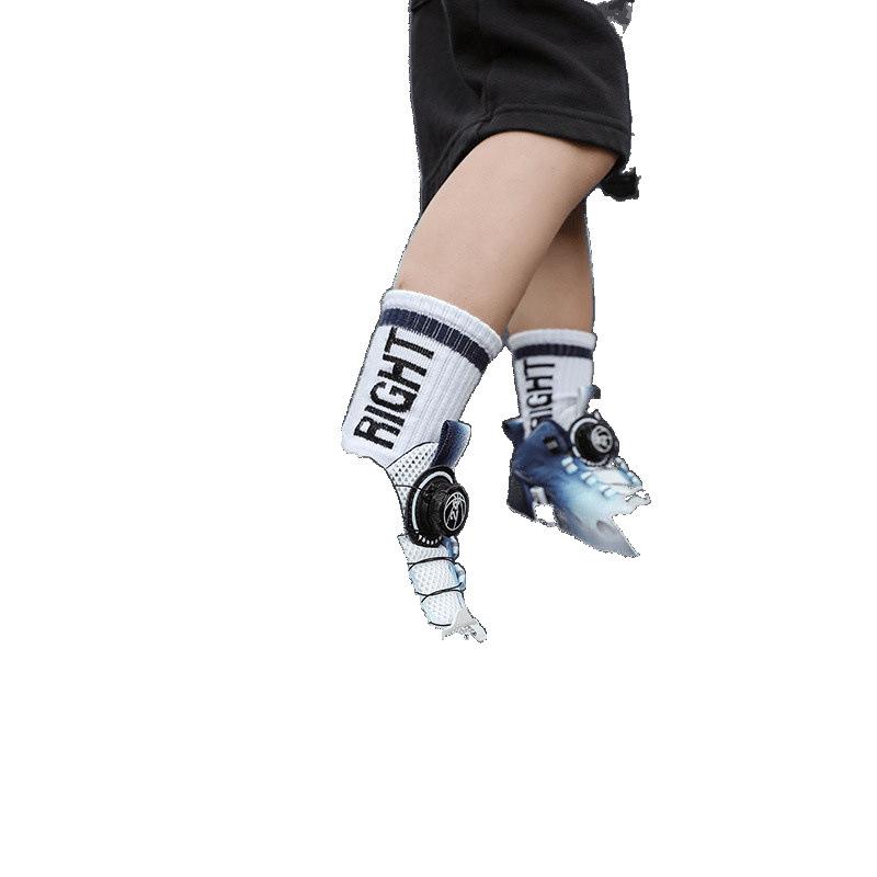 A1RW7V Kids' Retractable Double-Wheel Skating Shoes - Breathable Inline Roller Sneakers for Boys