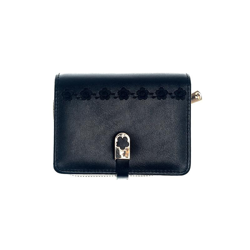 2025 New Fashion Short Wallet Women's Zipper Buckle Large Capacity Wallet Multi-card Change Bag Clutch