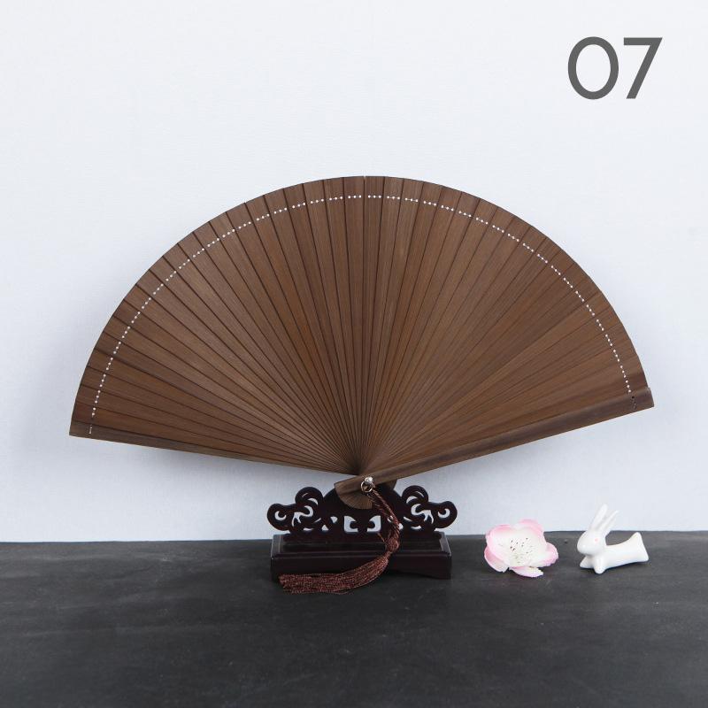 Classical Chinese Style Bamboo Fan Portable Folding Hand Fan Dancing Performance Decor Tassel Vintage Fan Art Craft
