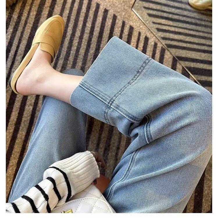 Plus Size High-Waisted Wide-Leg Jeans for Women L