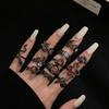 Punk Dark Style Unique Design Open Ring Female Niche Fashion Sweet Cool Babes Retro Personality Accessories
