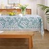SweetBaku Water-Repellent Rectangular Kitchen Tablecloth with Embossed PVC Backing (150x250cm)