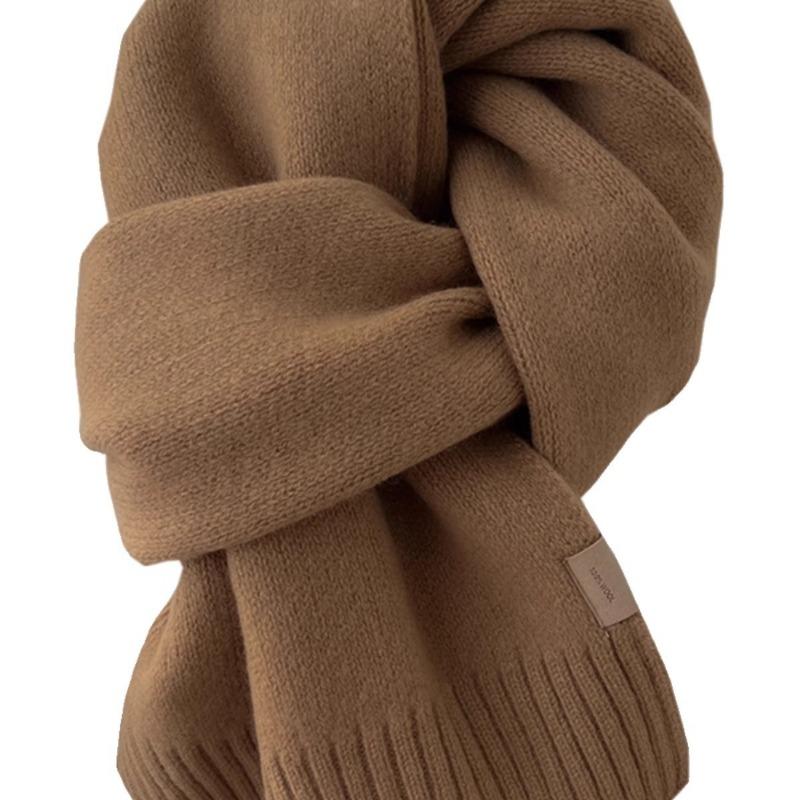 100 pure wool scarves~ Selected wool thickened and enlarged warm knitted scarves versatile men's and women's scarves