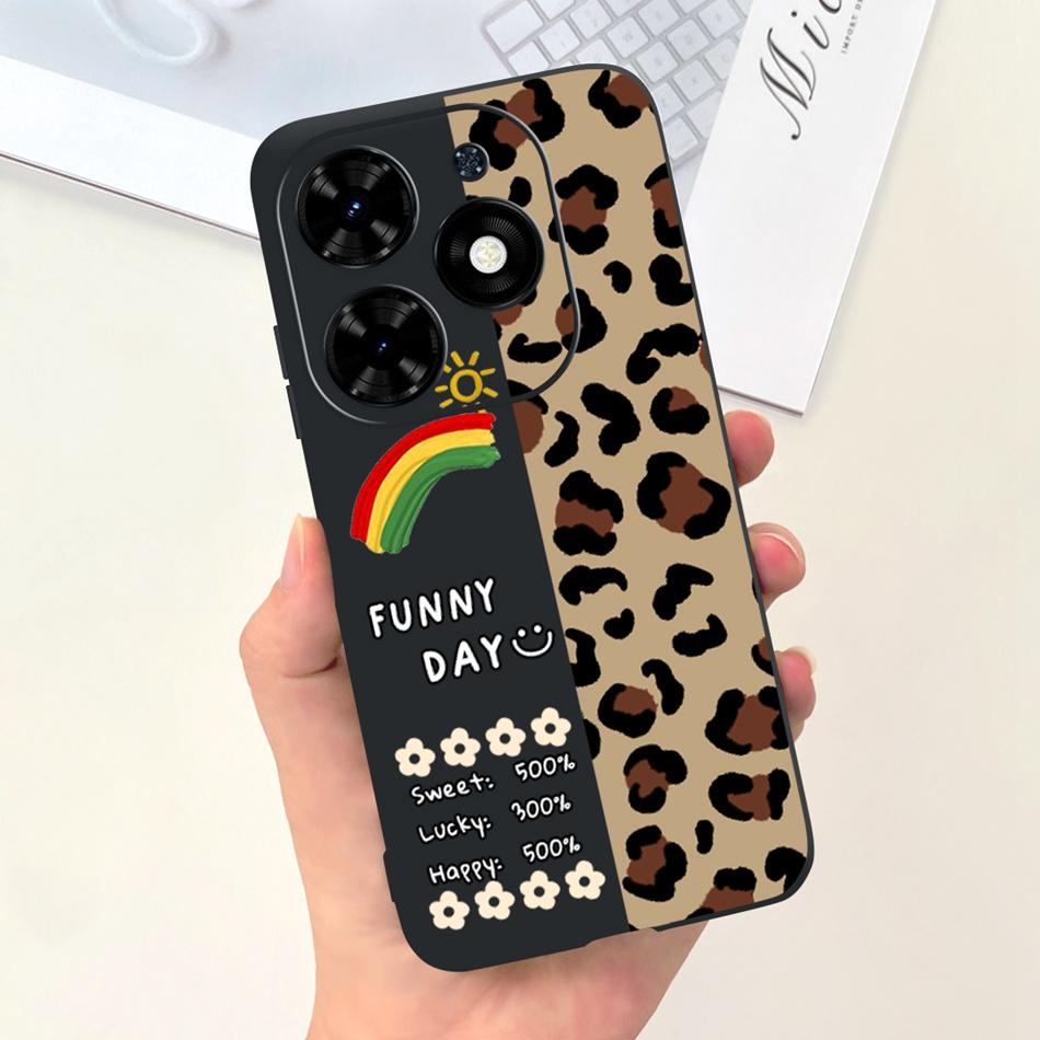 For Tecno Spark Go 2024 Case Cute Flower Love Pattern Candy Color Soft Silicon Slim Phone Back Cover For Spark Go (2024) BG6