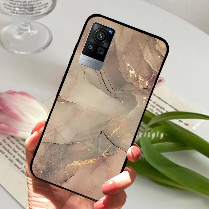 For VIVO X60 Pro 5G Case V2046 V2047A Cartoon Cute Matte Silicone TPU Soft Phone Cover For Vivo X60 X 60 Shockproof Coque Bumper