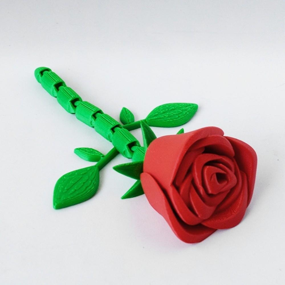 3D-gedruckte gedrehte Rosenornamente Lustige Rosenblumenfiguren Desktop-Ornamente