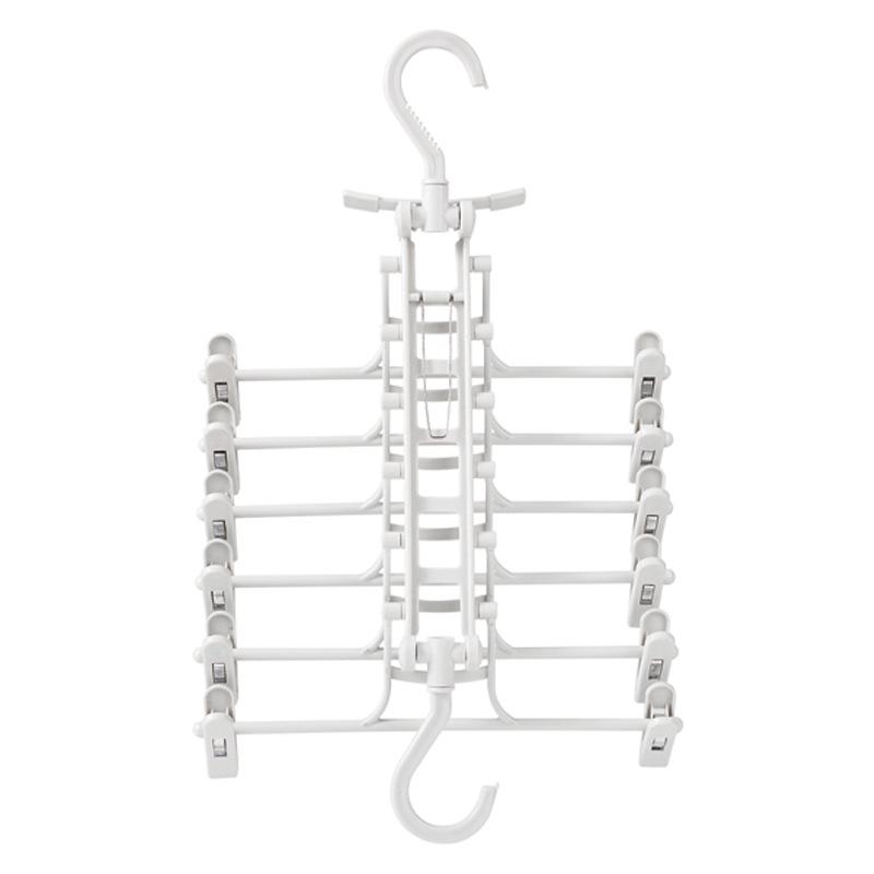 Telescopic Multifunctional Pants Rack & Clothes Dryer - Magic Space-Saving Wardrobe Hanger with Clips
