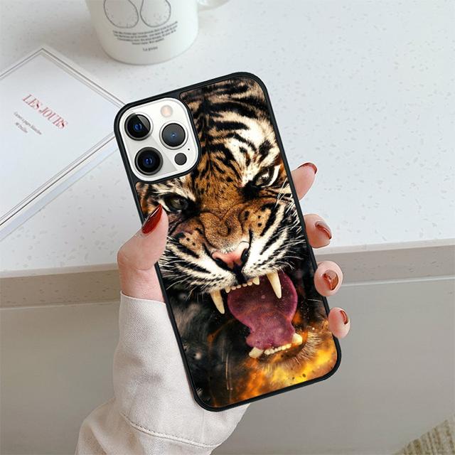 Tiger Phone Case For iPhone 17 Air 13 12 14 15 16 Cover For Apple iPhone 17 Air 14 15 16 Pro Max 6S Plus Coque