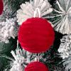 Creative 6cm Christmas Ball Set Xmas Baubles Flocking Xmas Tree Hanging Christmas Decorations Gift Ball Xmas Ornament Ball