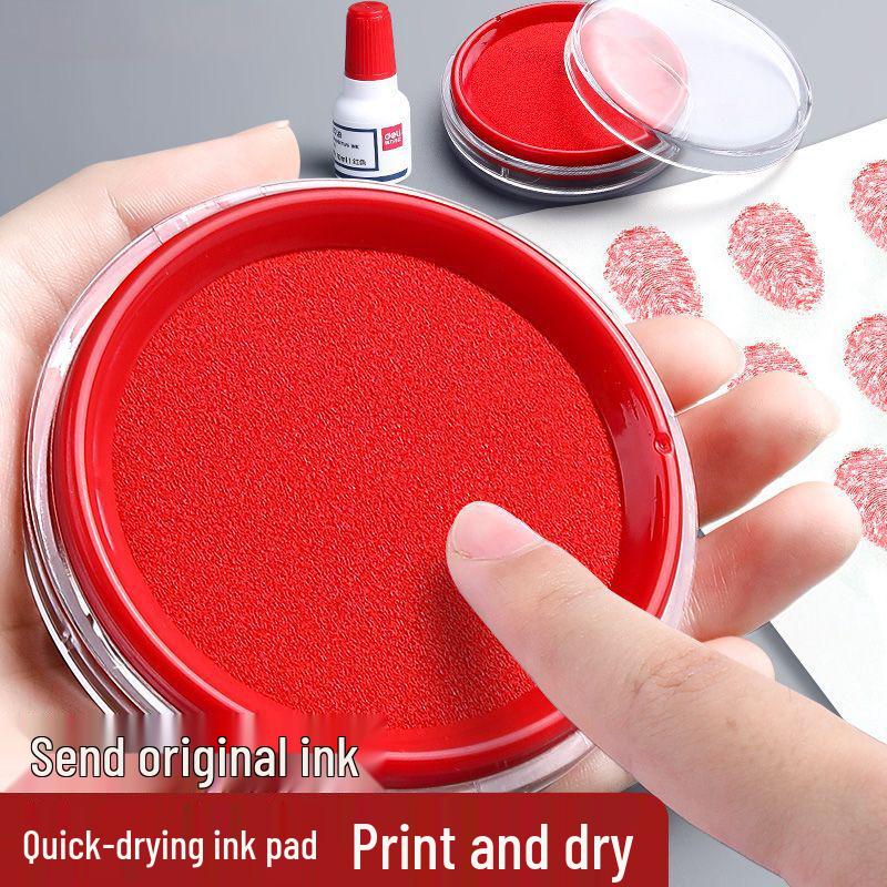 Signet Quick-Dry Red Round Ink Pad for Office Use