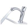 Single Hole Bathroom Faucet Cold Water Only Zinc Alloy Construction ABS Base 18x17x6cm Dimension Silver Finish