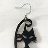 Yousheng 1 Pair Dangle Earrings Cat Shape Dress Up Jewelry Horrible Black Hook Earrings for Halloween