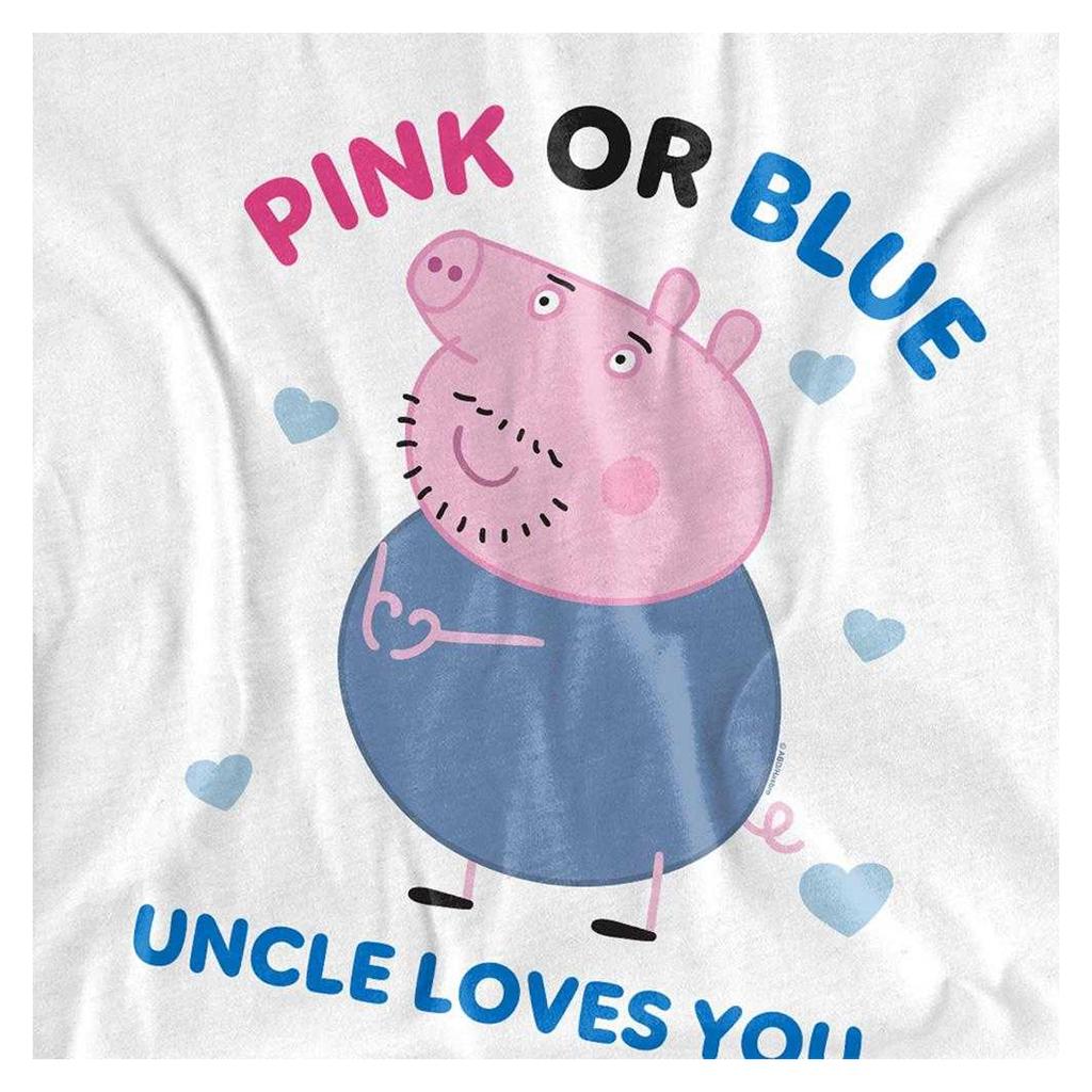 Peppa Pig Unisex Adult Pink Or Blue Uncle Pig Loves You T-Shirt