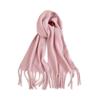 Solid color mohair scarf autumn and winter new women's warm scarf vacuum packaging