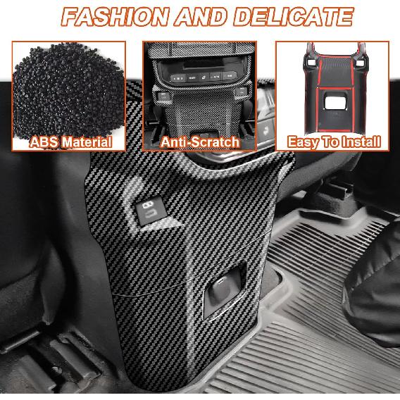 Car Center Console Back Anti Kick Panel Compatible with Toyota Grand Highlander 2024 2025,Rear Center Armrest Box Anti Kick Protection Cover Interior